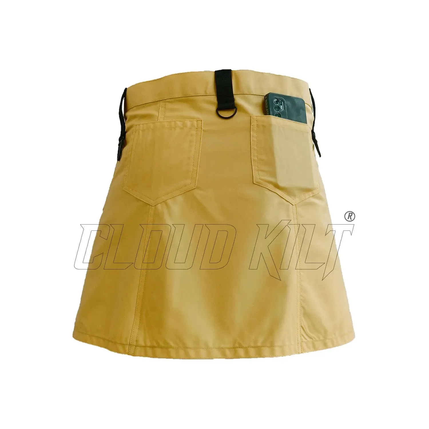 Yellow With Black Women Fashion Kilt