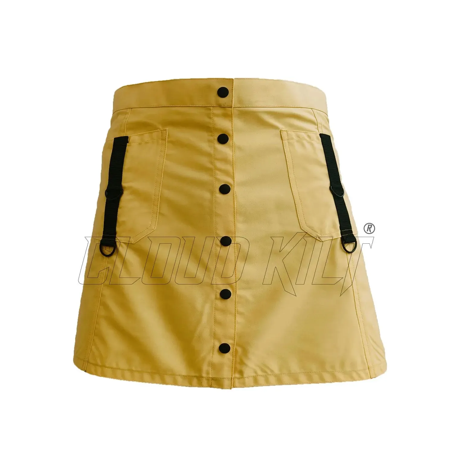 Yellow With Black Women Fashion Kilt